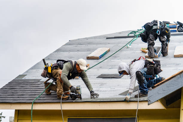 Professional Roofing technician working in Belmont, NH